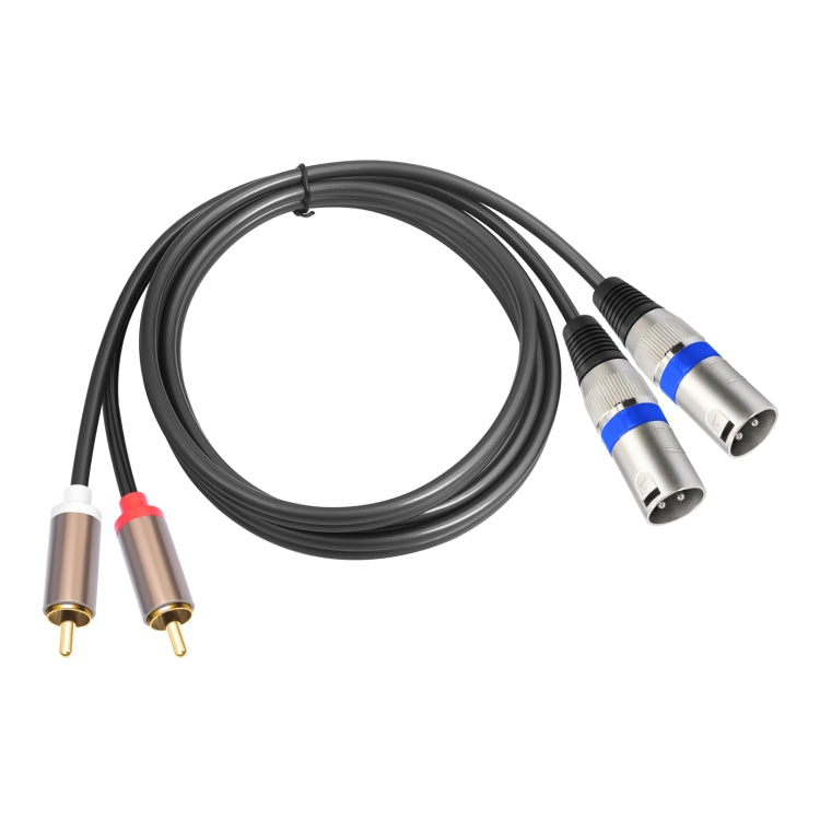 Cavo audio da 2 RCA maschio a 2 XLR 3 pin maschio, 1.5m, 3m Cavo audio da 2 RCA maschio a 2 XLR 3 pin maschio, 1.5m, 3m